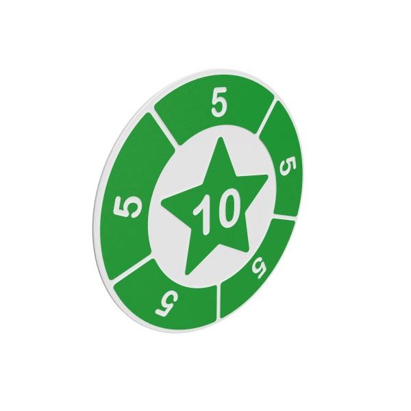 Children’s outdoor target play panel with star and numbered scoring zones
